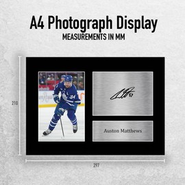HWC Trading Auston Matthews Toronto Maple Leafs Gifts Printed Signed Autograph Picture for Ice Hockey Fans - A4