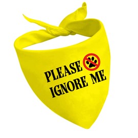 1 Piece Please Ignore Me Dog Bandana Dot Not Pet Working Dog Bandana Service Dog Gift (Please Ignore Me D)