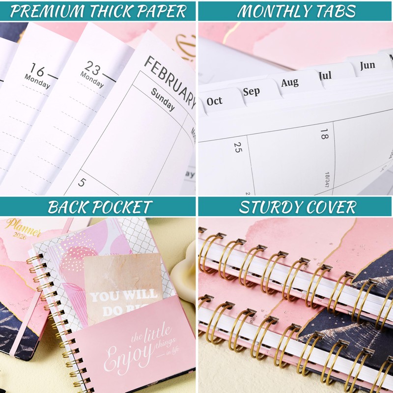 2026 Planner - 2026 Planner Weekly and Monthly Spiral Bound,
