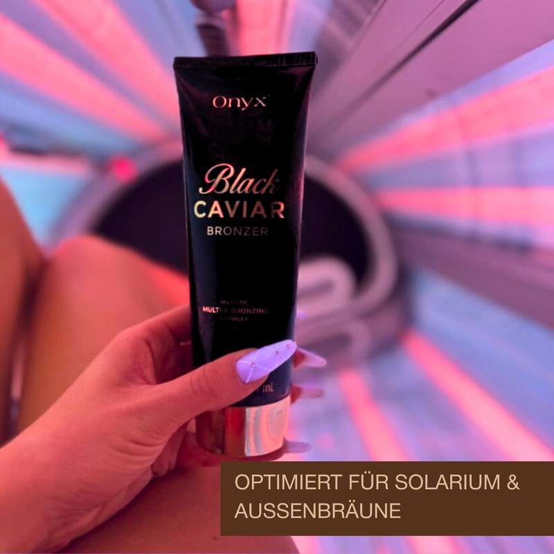 Onyx Black Caviar Solarium Cream with Black Bronzer - Extremely
