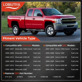 LOBIUTIYA Fuel Line ‎819-816 Compatible With 2004-2010 Chevy Silverado 1500 Classic 2500 HD 3500 GMC Sierra 1500 2500 HD 3500, 819-816 Flexible Stainless Steel Braided Fuel Line Kit #15946178 15946184