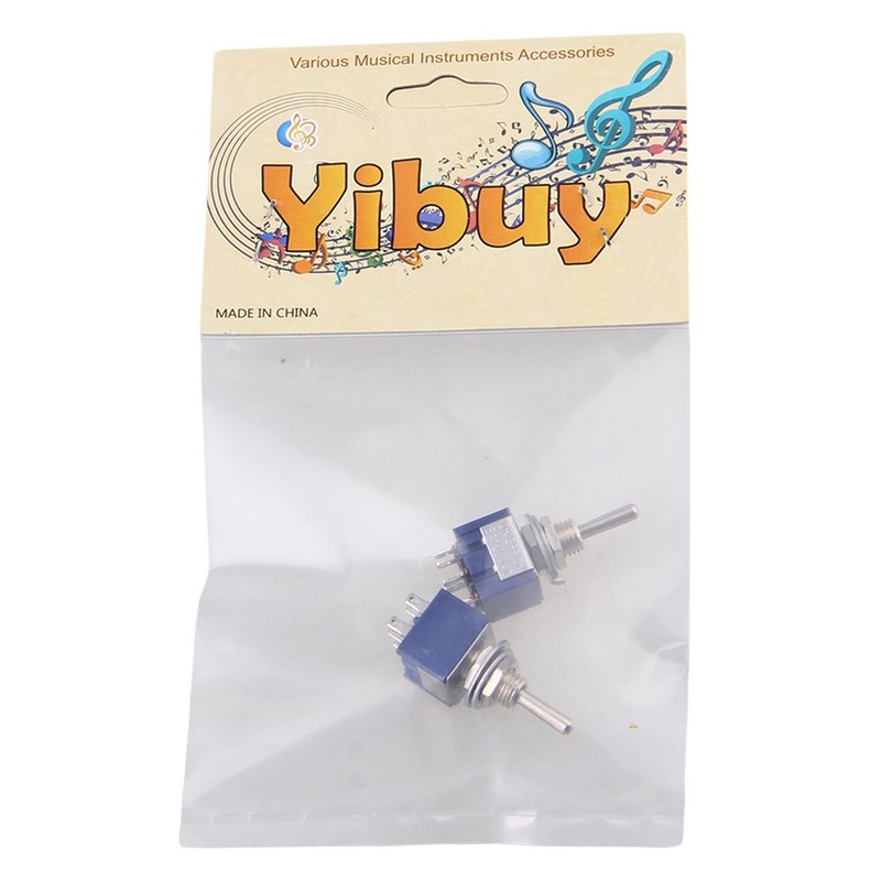 Yibuy Blue 3-Way Design AC 125V 6A Double Pole DPDT