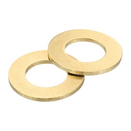 QUARKZMAN M18 Washer, Pack of 5 Brass Ring Washers 34 mm OD 2 mm Thick Metal Sealing Ring for Screws Bolts Nuts