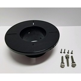 Swimming Pool Main Drain Adapter (Black) - aids in attaching Cover to Pool Main Drain