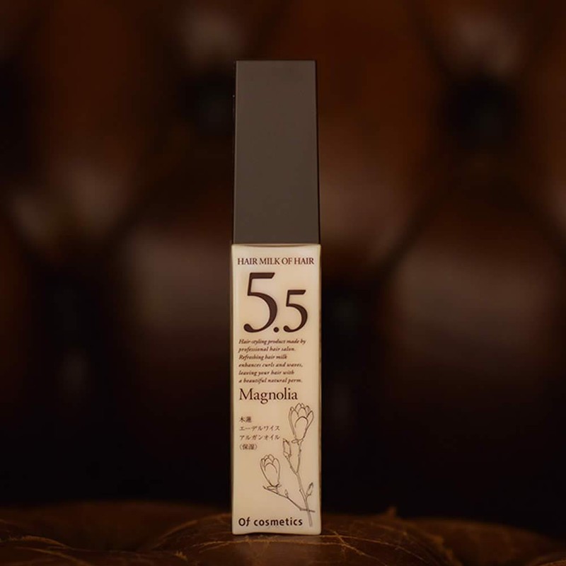 オブ・コスメティックス ヘアミルクオブヘア・5.5 (指通りよいサラサラとしたツヤ髪へ) 100ml マグノリア「木蓮」の香り 美容室専売 スタイリングヘアミルク 切れ毛 ダメージヘア 補修
