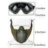 AOUTACC Airsoft Protective Gear Set, Half Face Mesh Masks with