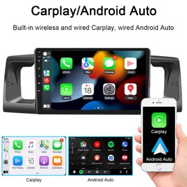 4GB RAM+64GB ROM for Toyota Corolla Radio 2006-2013 Car Stereo with Built-in DSP Wireless Carplay Android Auto with Backup Camera 9 INCH IPS Touchscreen GPS Navigation Car Stereo Head Unit