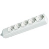 White 5 Sockets Without Cable 16A 250V Side Grounding Wall