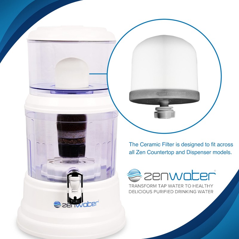 ZENWATER Genuine Micro Ceramic Dome Filter Replacement - Exclusively for
