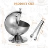 Stainless Steel Sugar Bowl with Roll Top, Stainless Steel Spherical