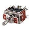 Heschen Metal Toggle Switch RT1322FS, DPDT, Momentary (ON)/OFF/(ON), 3 Positions,