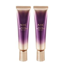 Crema de ojos AHC Ageless Real para cara, 30 ml (1 onza) x 2 unidades – Cuidado de arrugas y brillo doble funcional