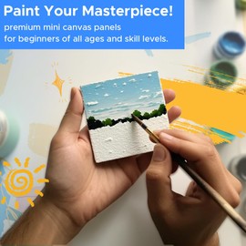 YOURSORTER Mini Canvas for Painting 4x4 inch, 56 Pack Bulk Small Painting Canvases for Novices & Artists, Gesso Primed Acid-Free 100% Cotton, Blank Canvas Boards Panels for Oil, Watercolor, Acrylic