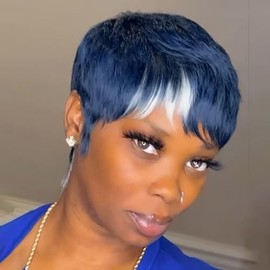 QITAQOTA Pixie Cut Wig Pixie Wigs for Black Women Wig Colorful Wigs Wigs for Women Short Cut Wig Synthetic Wigs for Black Women C46