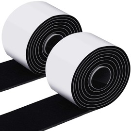 Shappy 2 Packs Felt Strips with Adhesive Backing Felt Tape Roll Non Slip Self Adhesive Cuttable Furniture Pads for Protecting Hardwood Floors, Chairs, Wall(Black,120 x 2 x 0.12 Inch)
