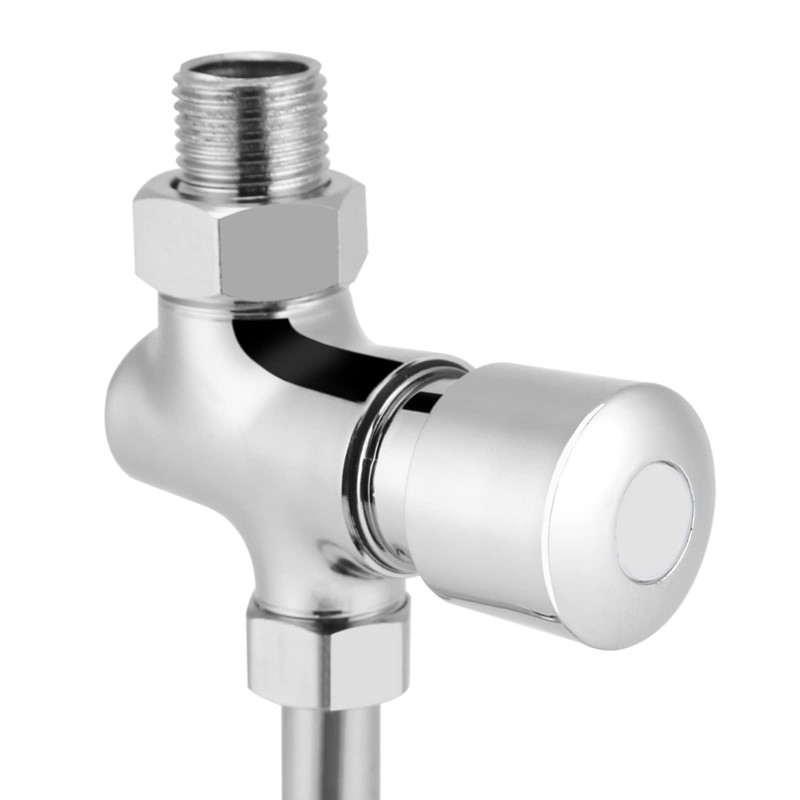 Joyzan Toilet Urinal Flush Valve, Push Button Pressing Type Manual
