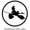 Extra Large 460mm 'Anime Witch Silhouette' Permanent Sticker Decal for