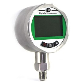 SINOCMP Digital Pressure Gauge 70MPA/10500PSI Hydraulic Gas Oil Water Pressure Gauge Accuracy 1% FS NPT1/4 G1/2 M101 Interface Backlight Silica Gel Case(Green)