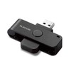 Elecom MR-ICD102BK IC Card Reader, Contact Type, Compatible with Windows