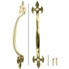 WAKI FURNITURE HARDWARE Brass Handle, Polished Brass, 6.1 inches (156