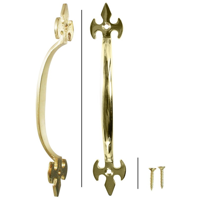 WAKI FURNITURE HARDWARE Brass Handle, Polished Brass, 6.1 inches (156