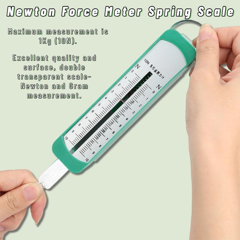 Dynamometer Newtons Force Meter Spring Scale, 10N Newtons Meter Spring