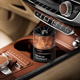 Kwak's Car Air Fresheners for Cup Holder - Long Lasting Essential Oil Diffuser,160ML Natural Fragrance for Men or Woman (Black, Cologne)