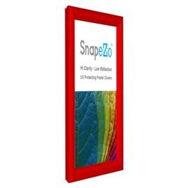 SnapeZo Red Poster Frame 8.5x14 Inches, 1.2 Inch Aluminum Profile, Front-Loading Snap Frame, Wall Mounting, Premium Series