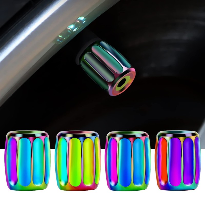 AVERZELLA 4PCS Brass Tire Stem Valve Caps Universal Wheel Valve