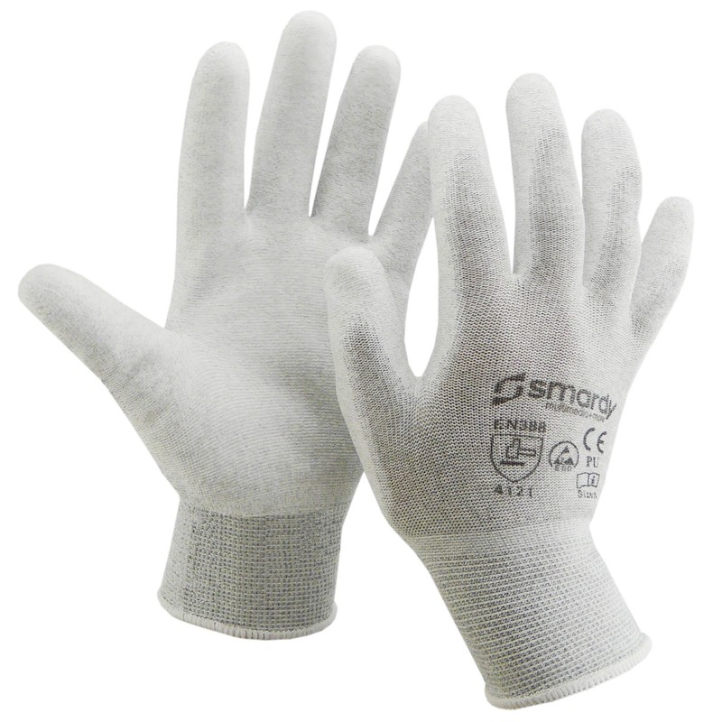 smardy 2 Pairs antistatic ESD gloves | touchscreen functionality size