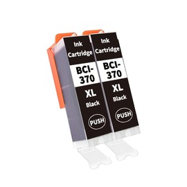 Canon Compatible Ink BCI-370XL Canon Ink 370 PGBK Black 2-Pack Compatible Models: PIXUS MG5730, TS5030, TS5030S, TS6030, MG6930, MG7730, MG7730F, TS8030, TS9030 (Large Capacity/Remaining Level