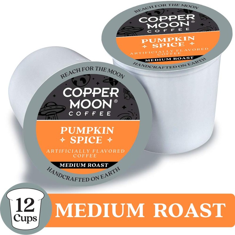 Copper Moon Pumpkin Spice, Medium Roast Coffee Pods Compatible with