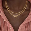TseenYi Layered Chain Toggle Clasp Necklace Gold Layered Necklace Chunky