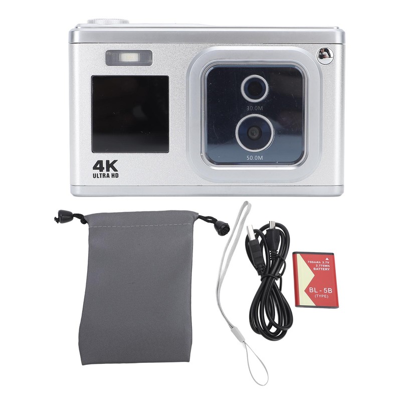 Digital Camera 4K HD Dual IPS Screen 50MP 30MP Dual