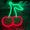 LED Neon Night Light Lamp USB Powered Decorative Wall Fruit