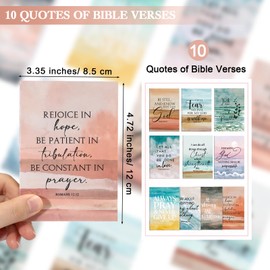 Kosiz 100 Pcs Christian Gift Bulk Mini Bible Verse Notepads Small Inspirational Scripture Note Pads Religious Notebooks Journal for Women Men Church Sunday School Teacher Student Christmas Favor