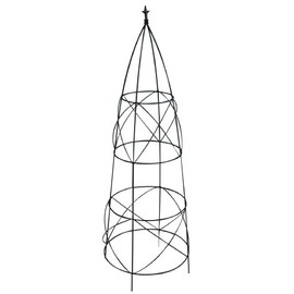 Panacea 89357 Circular Obelisk with Finial, Black, 36-Inch
