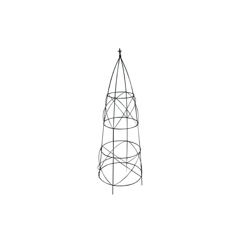 Panacea 89357 Circular Obelisk with Finial, Black, 36-Inch