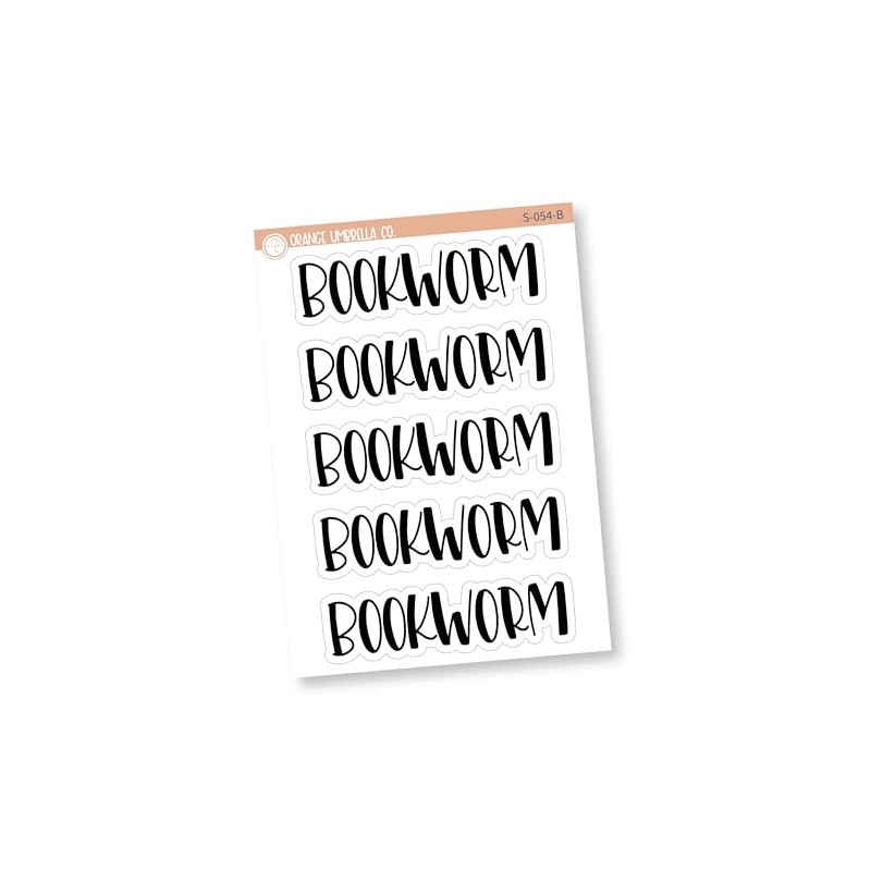 Bookworm Header Stickers, Dashboard Pages, Dash Board Notes, Goal Setting