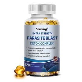 Parasite Detox - Intestinal Health Supplement Digestive Health Intestinal Cleansing and Detoxification Relieves Bloating and Gas Immunity, 120 Tablets, 3 Pieces / 기생충 해독 - 장 건강 보조식품 소화기 건강 장 정화 및 해독 복부팽만감 및 가스 면역 완화, 120정, 3개