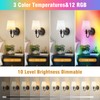 Battery Operated Wall Sconce Set of 2,Rechargeable Wall Sconce with
