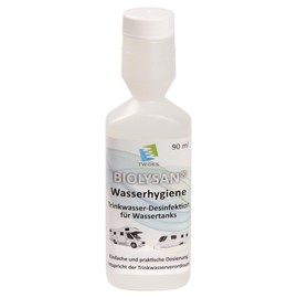 BIOLYSAN TWDES Water Hygiene Without Silver, Complies with Drinking Water Regulation, Disinfection Instead of Just Preservation, for Motorhomes, Caravans or Boats (Dosing Bottle 90 ml)