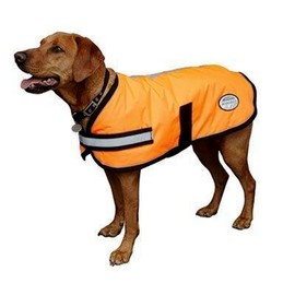 Weatherbeeta Comfitec Reflective Parka 300D Dog Coat, Shower-Proof Hunting Season for Pets | Orange, 20"