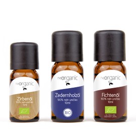 NeoOrganic® Favourite Fragrances: Forest - Organic Aroma Set Essential Oils - Organic Cedar Oil, Organic Spruce Oil and Organic Pine Oil - 2 x 10 ml and 1 x 5 ml
