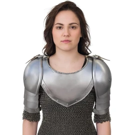 Sangamsteelcraft Medieval Iron Gorget Spaulders Arm Shoulder Set Viking Crusader Pauldrons Armor
