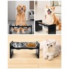 Jovrun Elevated Dog Bowls - Adjustable Stand with Non-Slip Feet,