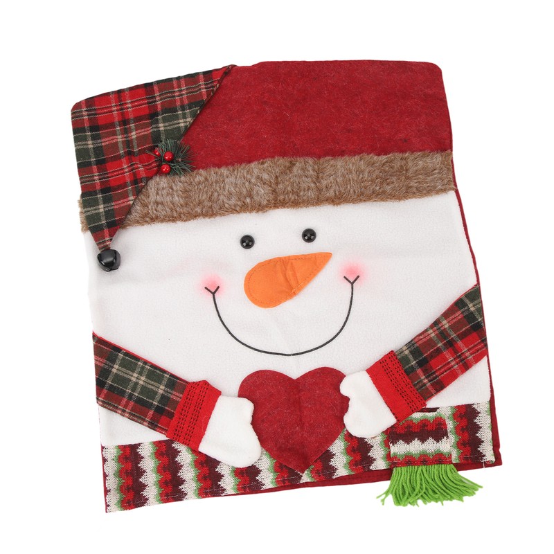 Xmas Dinner Chair Back Covers Easy To Install Soft Anti
