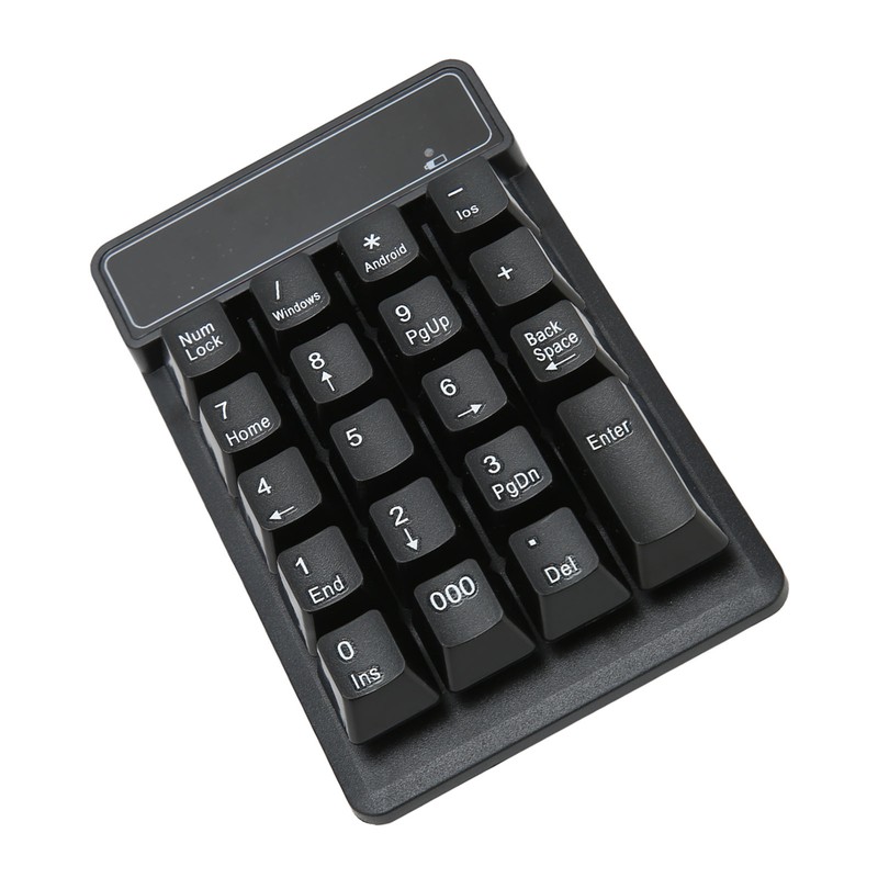 Wireless Number Pad Black 19 U Shaped Keys BT4.0 Battery