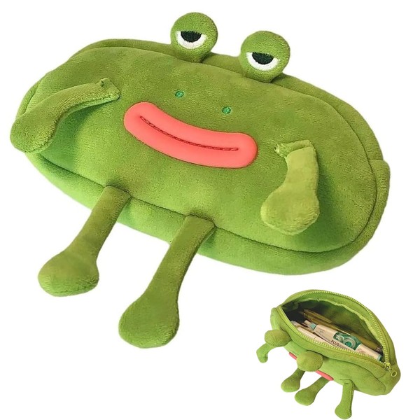 Pencil Case, Pencil Case, Pencil Case, Plush Toy, Frog Shape,