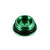 Locking screw, green, anodised aluminium (oil filler opening) with O-ring